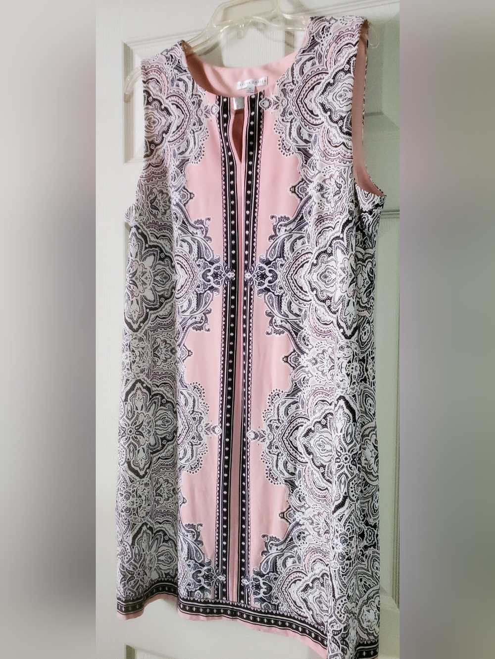 Sandra Darren Pink Sleeveless Shift Dress Sz Xl